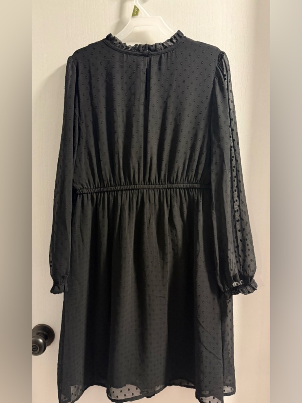 NWT Wonder Nation Black Sheer Sleeves - Swiss Dot Formal Girls Dress - Picture 4 of 6